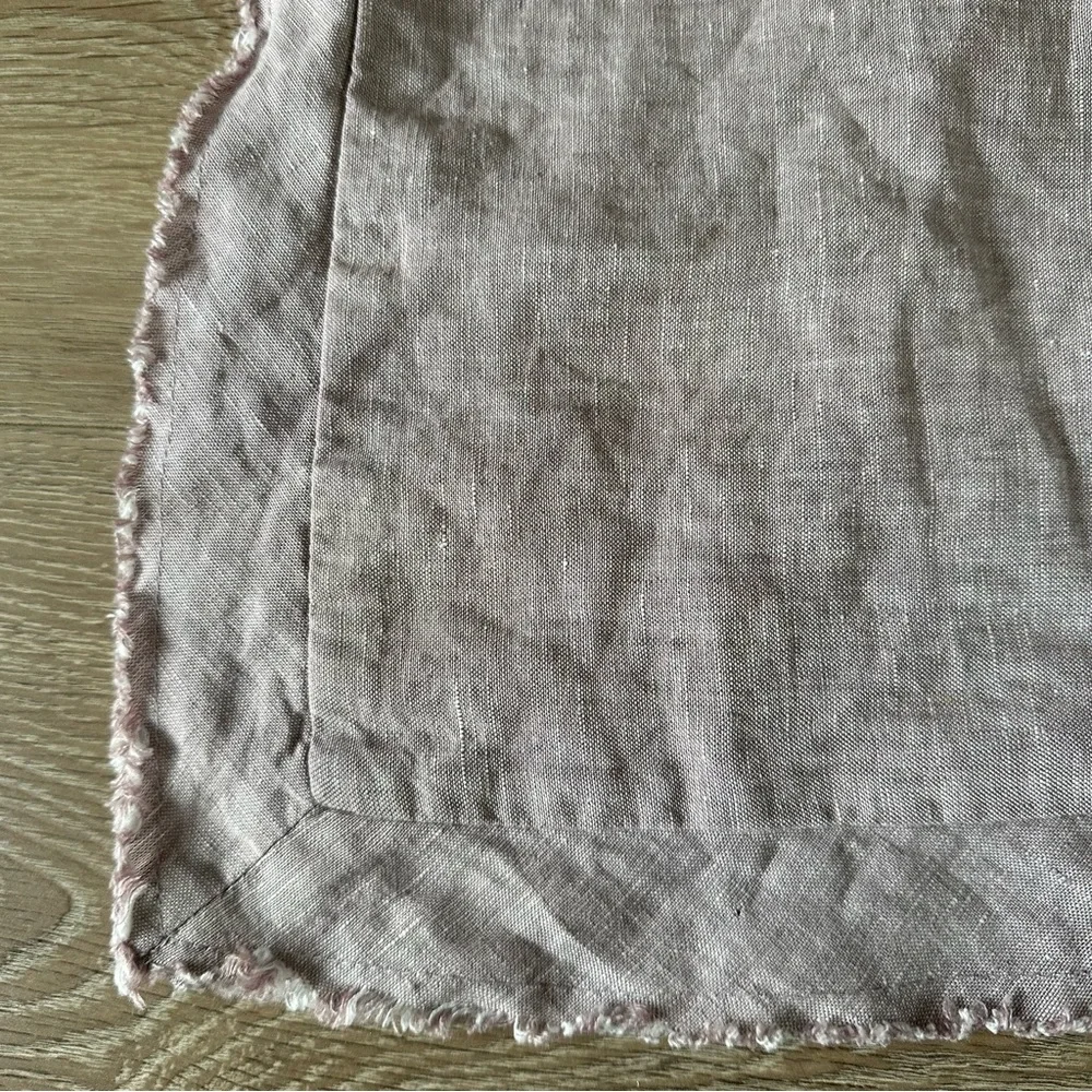 Pottery Barn 100% Linen Standard Pillow Cases 2 Lilac Purple